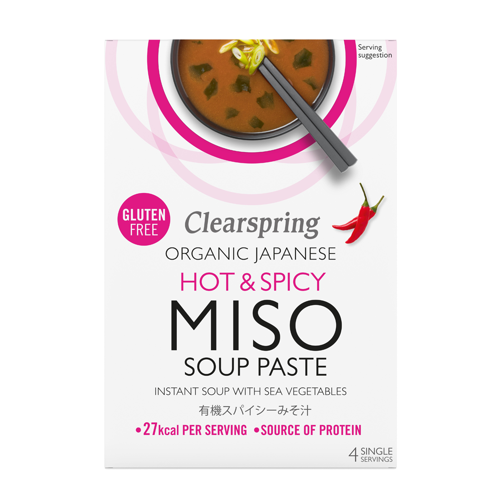 Clearspring Organic Hot & Spicy Miso Soup Paste 4x15g
