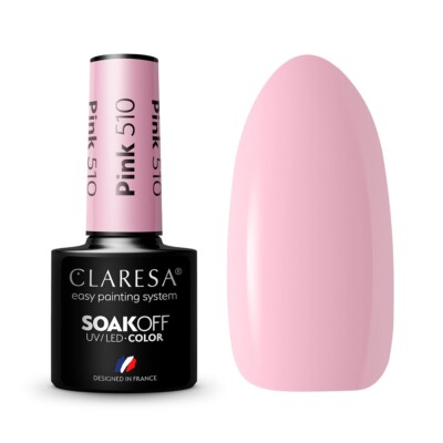 5902846078401 Claresa Soak Off UV/LED Pink lakier hybrydowy 510 5g (P1) Claresa