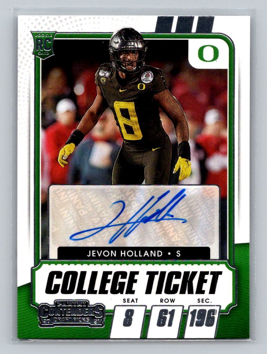 2021 Panini Contenders Draft Picks #160 Jevon Holland-COLLEGE TICKET AUTOGRAPH!