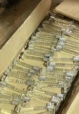 NEW Lot of 15 Mcmahan Neon Glass Tube Supports, Aluminum Base, 3 1/2"