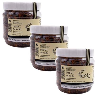 getrocknete wilde Pfifferlinge - Speisepilze aus Spanien - in Scheiben - 3x90 g