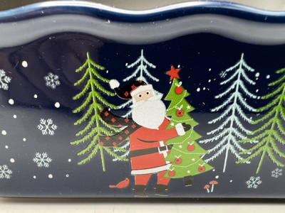 Lot De 2 Mini Moules à Pain En Grès Nantucket - Motif Noël - Céramique 5x3 Pouces