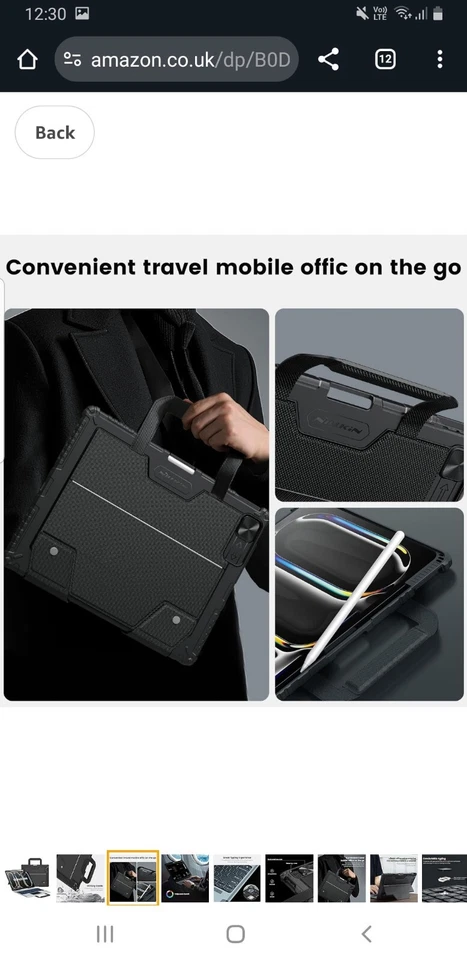 Carry Go for iPad Pro 13 inch (M4) Keyboard Case with Handle,Detachable Keyboard - Image 3 of 4