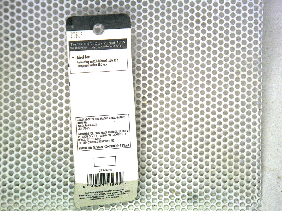 RadioShack BNC Male to RCA (Phono) Female Cable Adapter (278-254) 2780254 0254 - Image 2 of 2