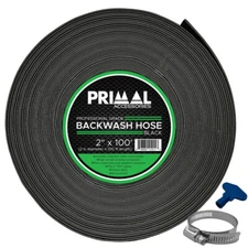 Primal Accessories Backwash Hose 2 in x 100 ft Commercial Grade Black 43.5 psi
