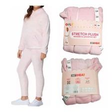 Girls Two Piece Plush Hoodie and Leggings Size 3/4 3T Pink NWT