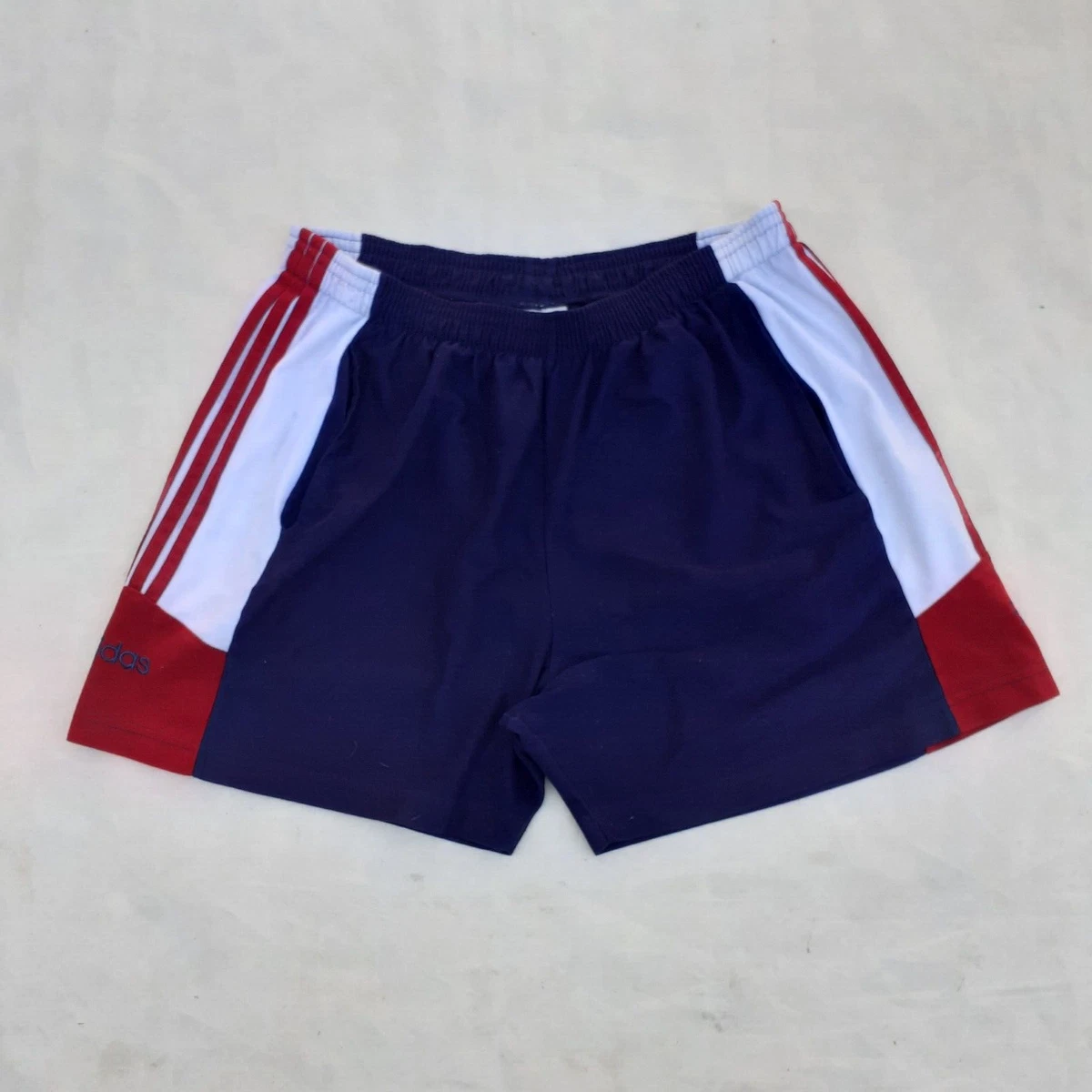 Red white and hotsell blue adidas shorts