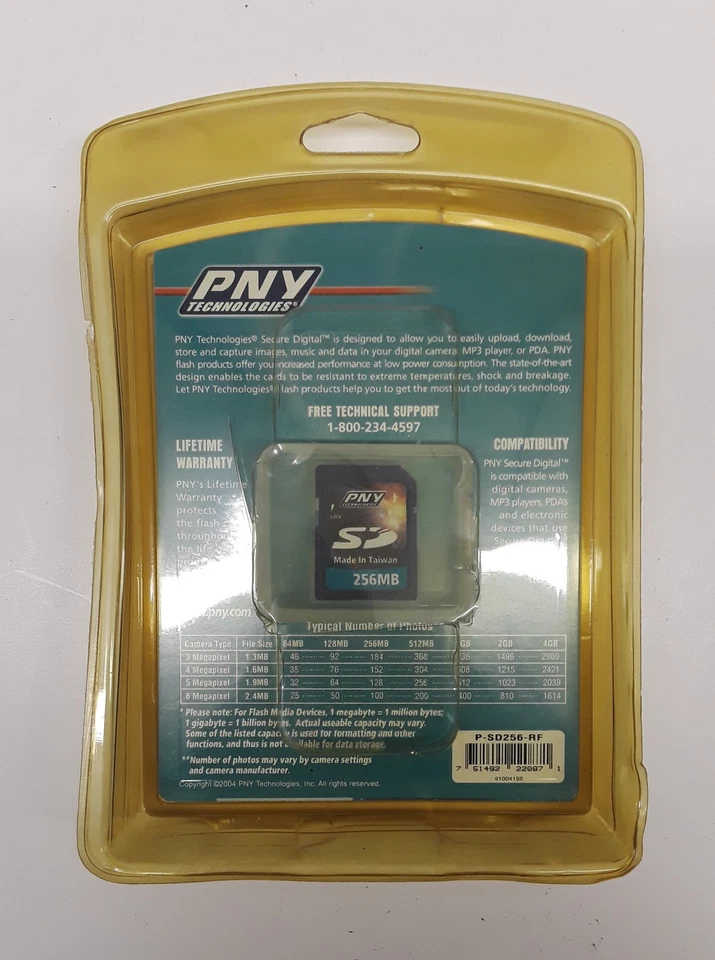 PNY Technologies PSD256-RF 256MB SD Card (BRAND NEW!) - Image 2 of 2