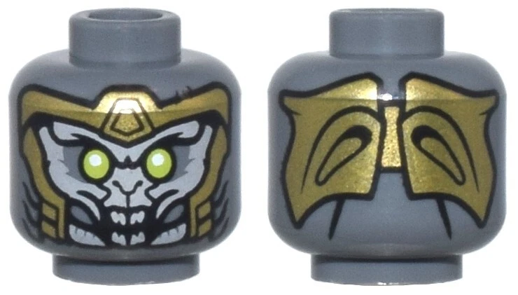 LEGO 3626pb2852 MARVEL Chitauri Minifigure, Head Alien with Lime Eyes