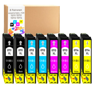 8x Druckerpatronen XL für Epson Stylus SX200 SX205 SX210