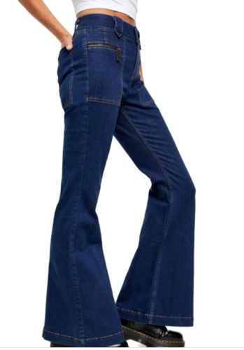 stretch denim flare jeans