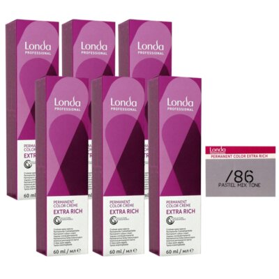Londa Professional permanente Cremehaarfarbe Extra Rich 6 x 60 ml /86 mixton pas