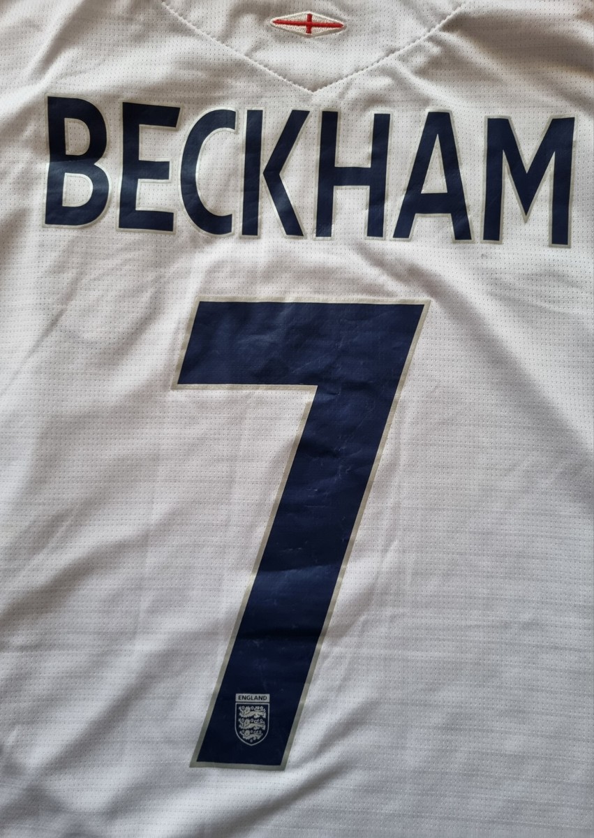 England 2005 - 2007 Home football Umbro shirt #7 Beckham size