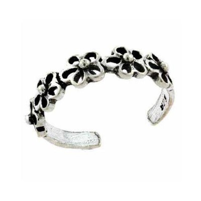 925 Sterling Silver Daisy Flowers Filigree Toe Ring | eBay Australia