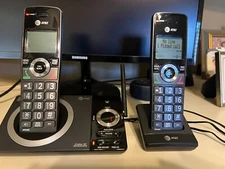AT&T CL82219 2 Handset Answering System Telephone - Black