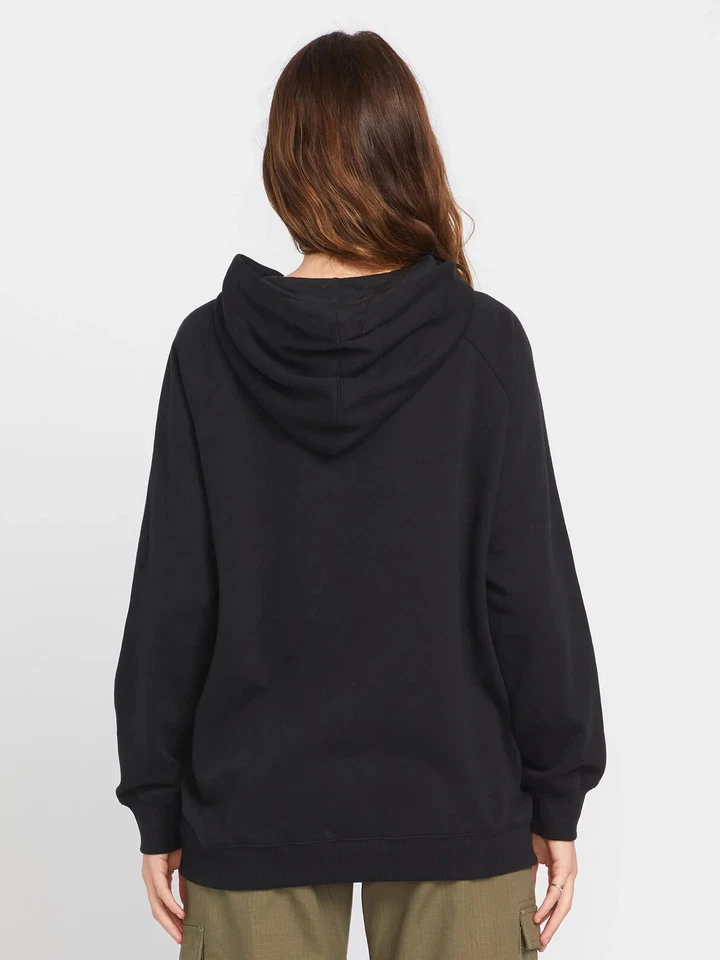 Volcom Truly Stoked Damen Oversized Kapuzen Pullover (schwarz) - Bild 3 von 3