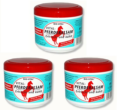 3er Set Pferdebalsam Eukalyptus kühlt wärmt Vital-Pferdebalsam 500ml