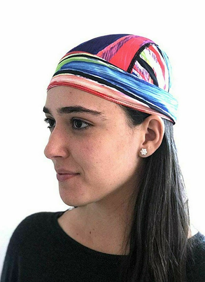 Acquista Nero Paisley Moto Wrap Bandana Doo Rag Su Italia - Foto 2