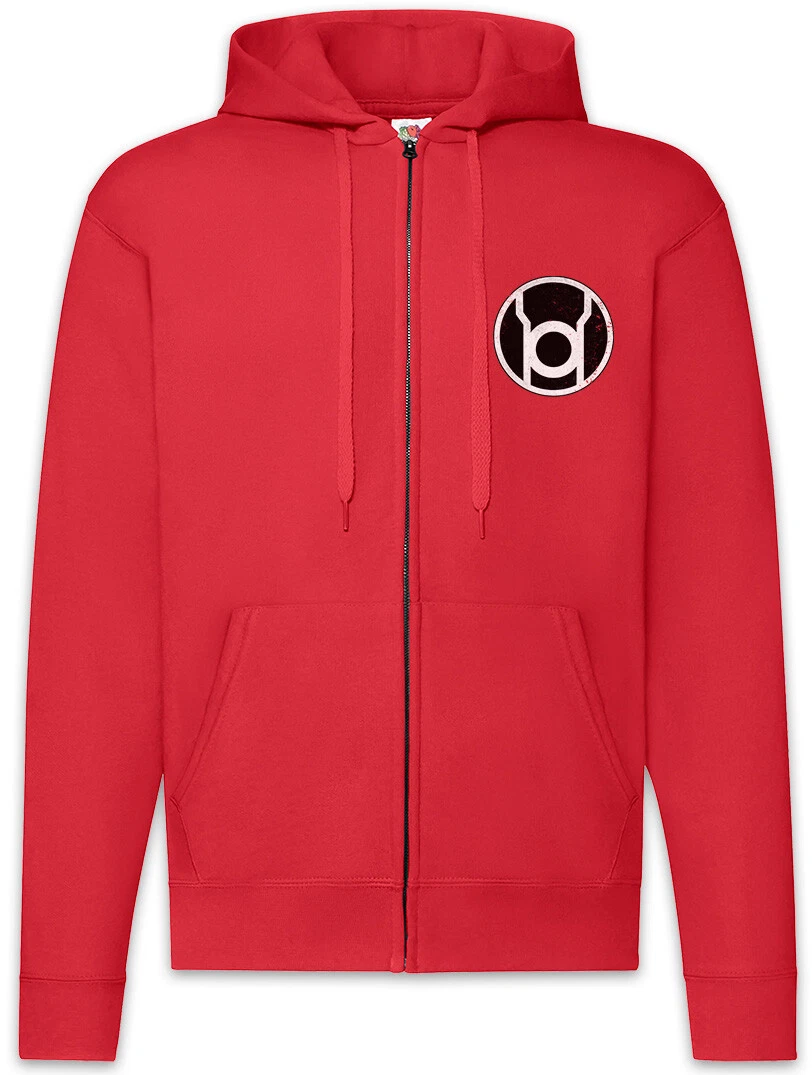 The Big Red Lantern Bang Theory Logo Zipper Hoodie Sheldon Nerd Tv Cooper Green