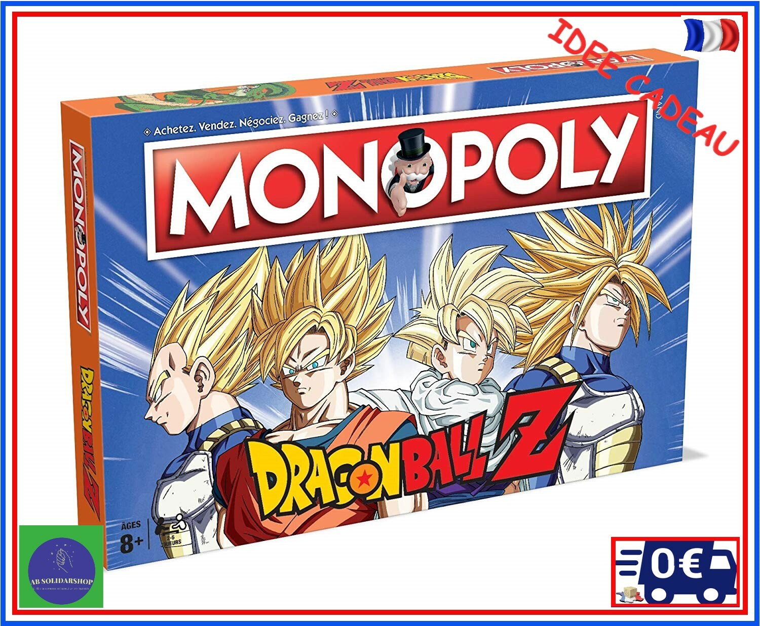 Monopoly Dragon Ball Z version francaise plateau de jeu SonGoku Vegeta