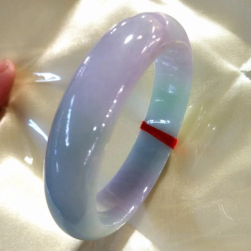 Certified Natural ice Lavender&Green Myanmar Jade jadeite Bracelets Bangle-- Certified Natural ice Lavender&Green Myanmar Jade jadeite Bracelets Bangle--