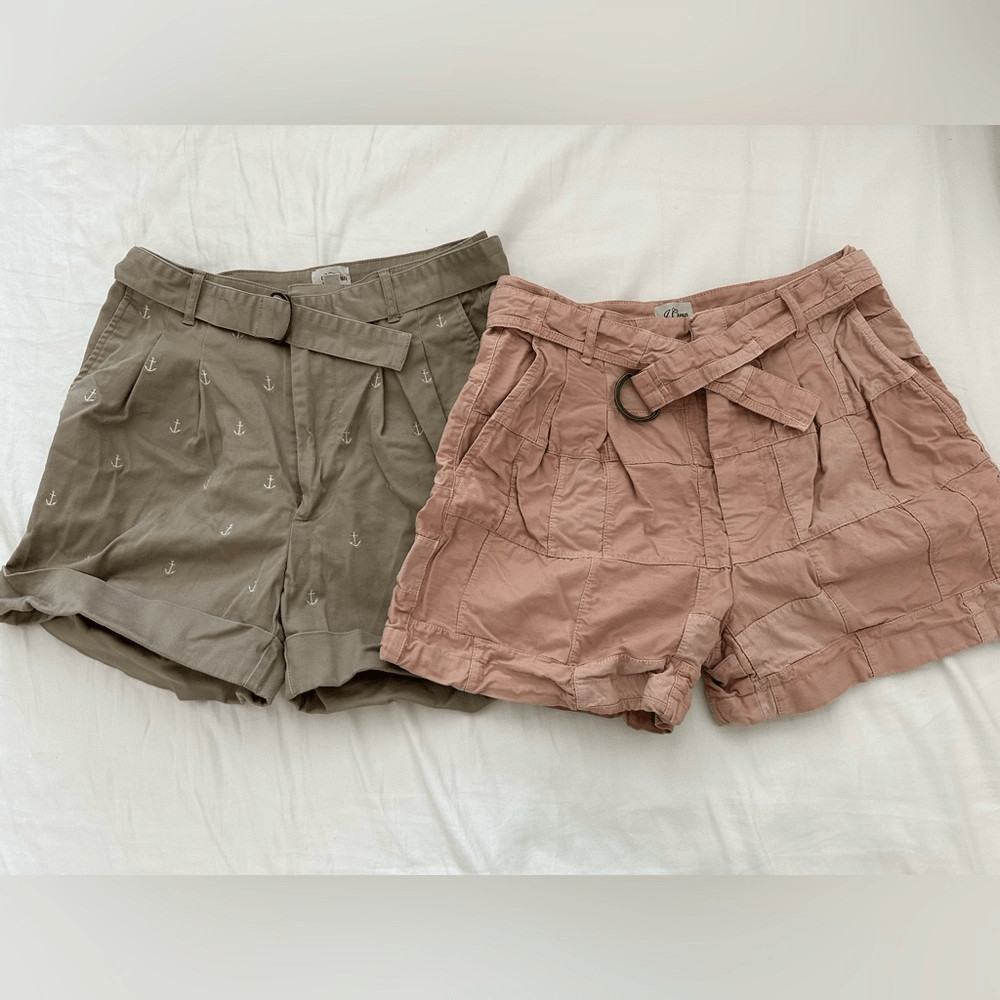 Bundle 2 JCrew size4:  D-ring patchwork shorts - image 1