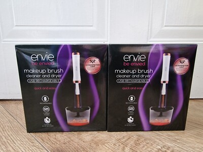 2x Envie Make-up Pinsel Reiniger & Trockner UV-Licht & wiederaufladbares USB-Kabel weiß