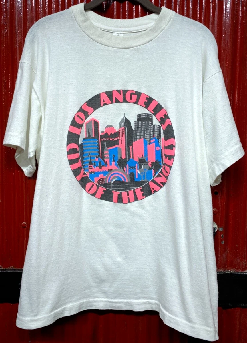 Vintage Los Angeles City of The Angels T-Shirt Men's Size 2XL XXL White