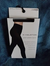 H Halston Women's Waist Slimming  Tights Size Small/Medium (Black)