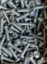 (100) 6-32 X 1/2 Thread Cutting Screw Type 1 Pan round Steel Self Tap 6 32 1/2