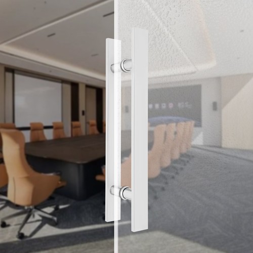 Maniglia Porta Fienile Scorrevole Acciaio Inox 17,52" Doppia Faccia Forma H Tirare Push - Foto 17 di 17