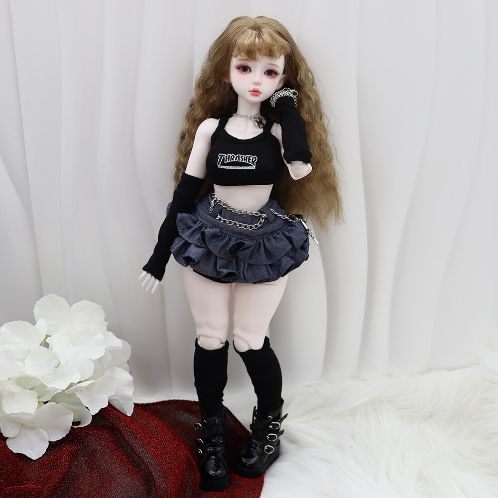 BJD Doll 1/4 Resin Ball Jointed Doll Body Girl Female Full Set Handmade