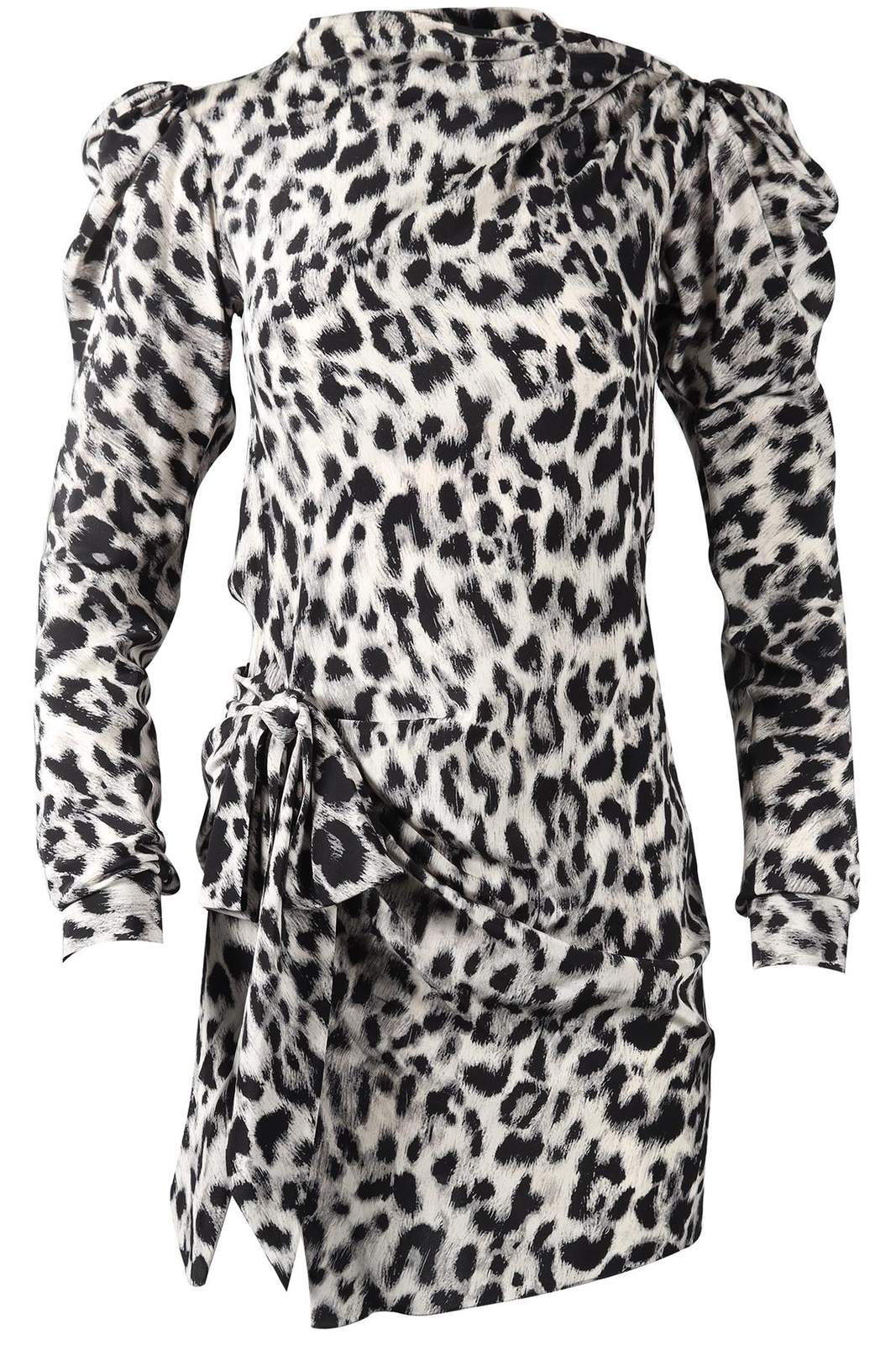 MINI ABITO SAINT LAURENT STAMPA LEOPARDATA SETA FR 34 UK 6