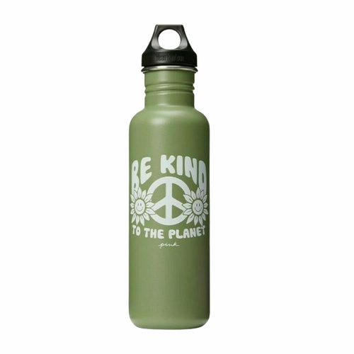 VICTORIAS SECRET PINK KLEAN Kanteen Stainless Steel Bottle Moss Green