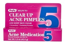 Rugby Acne Medication 5 Pimple Treatment Benzoyl Peroxide Gel 5 1.5 oz / 42.5 g