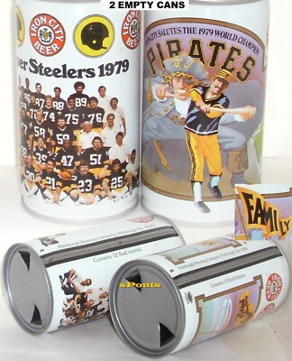 PITTSBURGH PIRATE-STEELERS FAMILY 1979 CANS IRON CITY BEER