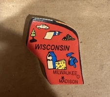 Wisconsin REPLACEMENT STATE Small World Toys Wooden U.S.A. Map 1994 Puzzle