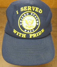 I served With Pride United States USA Navy trucker snapback cap hat Vintage
