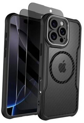 Case, Compatible with MagSafe, with Privacy Screen for iPhone 16 Pro Max Black