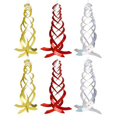 6-Pack Bird Repellent Spiral Reflectors, 17.8'' Plastic Device [Multicolor]