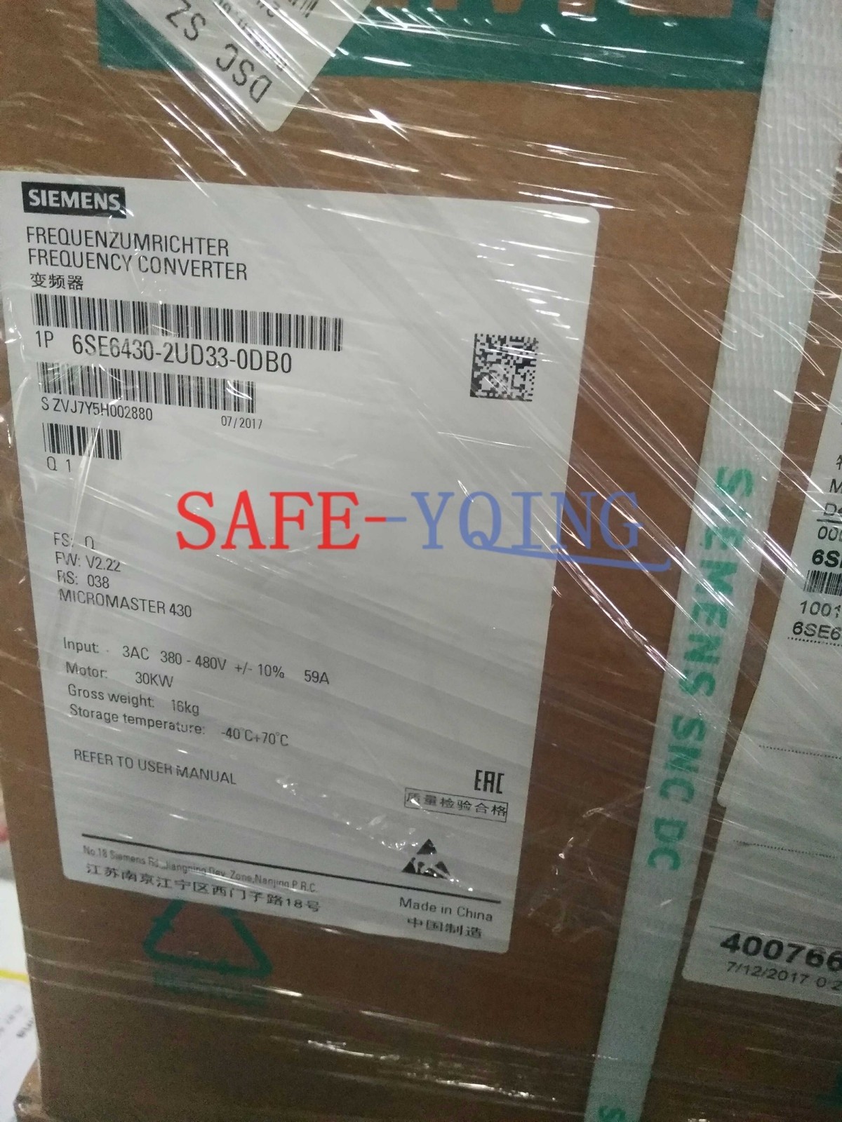 ONE NEW 6SE6430-2UD33-0DB0 6SE6 430-2UD33-0DB0 *yt