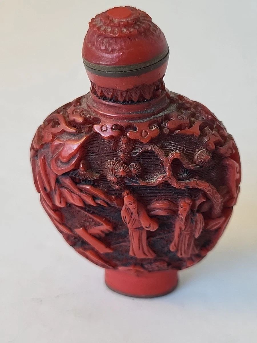 古董中国红色鼻烟壶1850-1899 | eBay