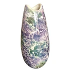 Vintage 1961s MCM McCoy Pottery Blue & Green Luster Cascade Line 6 1/2" Vase