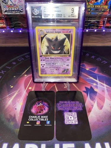 Pokemon Gym Challenge 1st Edition Sabrina's Gengar BGS 9 MINT
