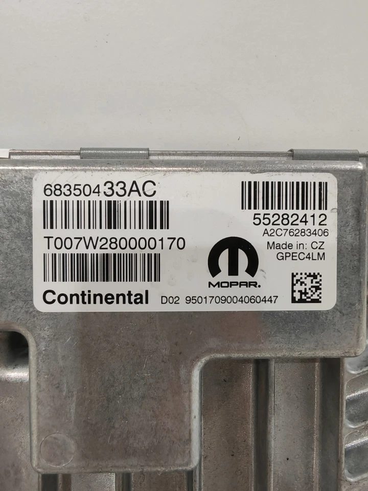 Centralina Motore ECU CONTINENTAL FIAT/JEEP 500X/RENEGADE 68350433AC A2C76283406 - Immagine 2 di 3