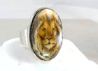 Artisan VTG Sterling Silver Ring with Image of Lion  Sz 6 Hand Made OOAK