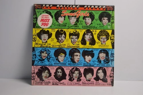 Vintage The Rolling Stones Some Girls Vinyl Album Cover & Insert ONLY Hype Wrap
