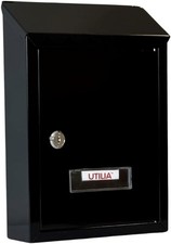 CASSETTA POSTALE PORTA LETTERE UTILIA NERA GIARDINO CASA