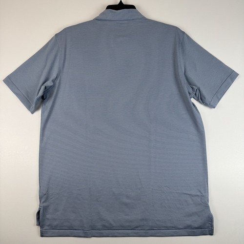 Peter Millar Summer Comfort Shirt Mens Blue/White Size Large Polo Ekwanok CC NEW - Picture 11 of 11