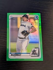 2020 Bowman Draft Chrome Green Refractor /99 Zach McCambley #BD-112